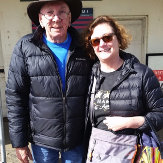Laura with former inmate William Baker, author of Alcatraz #1259